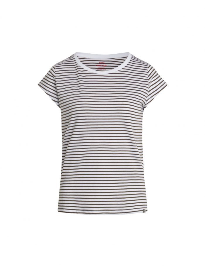 Stripe Teasy T-Shirt White/Forest