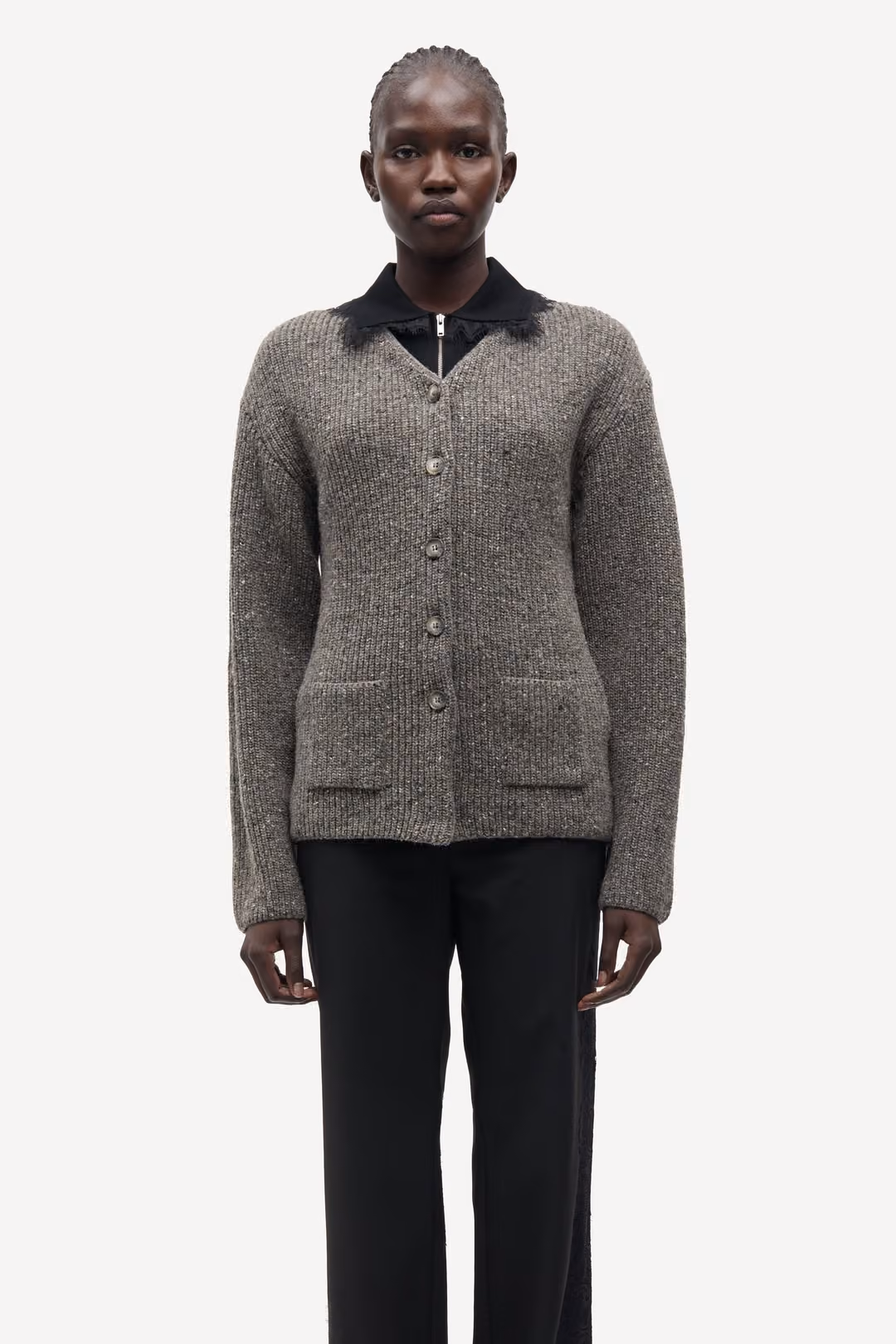 Saamanda Cardigan Lead Gray Mel, Samsoe Samsoe – Bild 2
